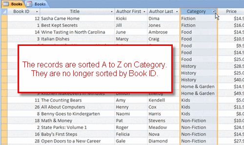 A to Z Sort Results