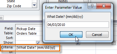 A more detailed parameter prompt