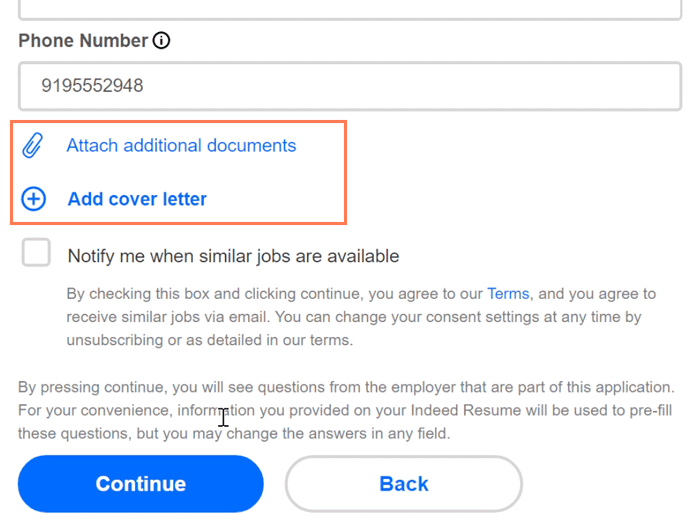 adding a cover letter