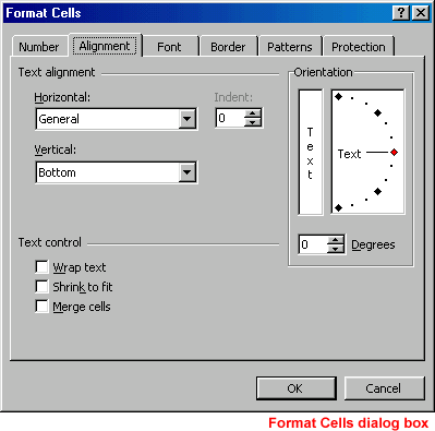 Format Cells Dialog Box