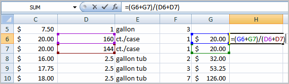 Sample Formula