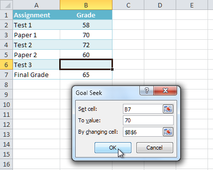 Screenshot of Excel 2010