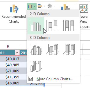 Screenshot of Excel 2013