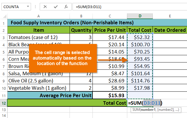 Screenshot of Excel 2013