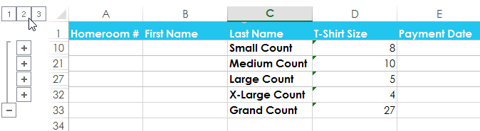 Screenshot of Excel 2013