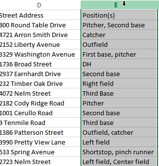 Screenshot of Excel 2013