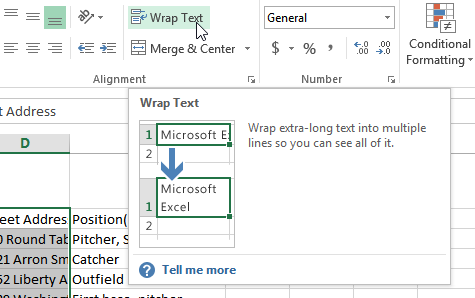 Screenshot of Excel 2013