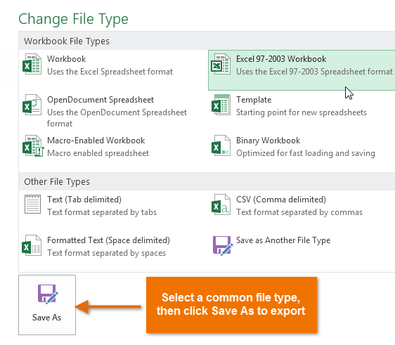 Screenshot of Excel 2013