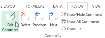 Screenshot of Excel 2013