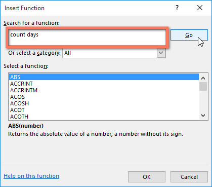 Searching for a function