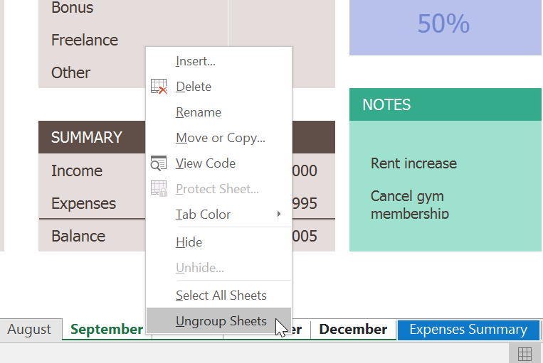 ungrouping worksheets