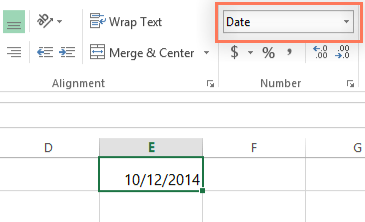 screenshot of excel 2013