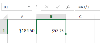 screenshot of excel 2013