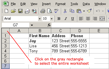 Select Entire Workbook