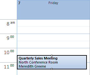 Screenshot of Microsoft Outlook 2010