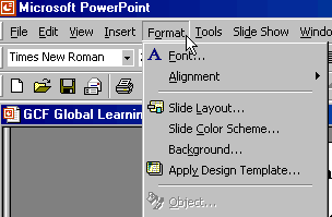 Format Menu