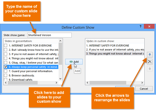 Screenshot of PowerPoint 2013