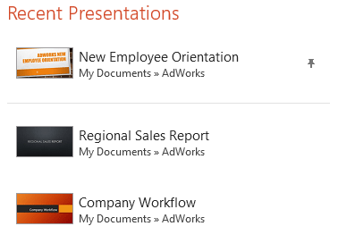 Screenshot of PowerPoint 2013