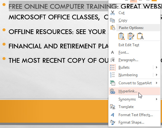 Screenshot of PowerPoint 2013