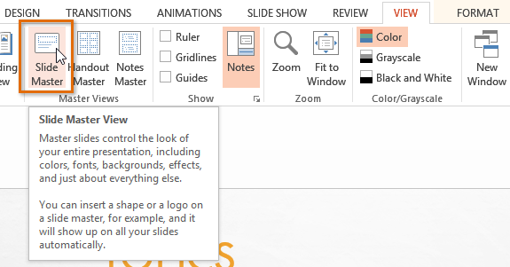 Screenshot of PowerPoint 2013