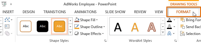 Screenshot of PowerPoint 2013