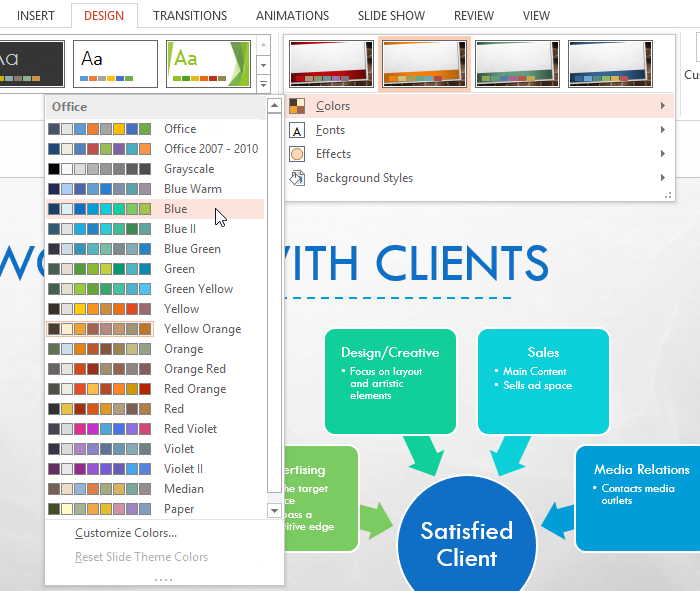 Screenshot of PowerPoint 2013