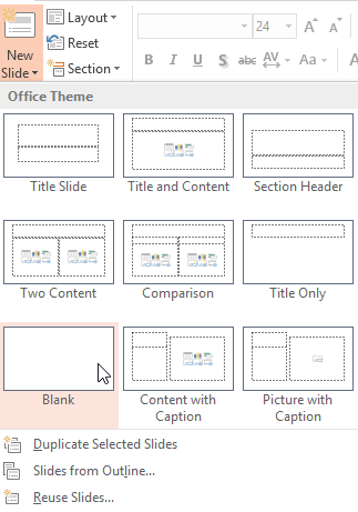 Screenshot of PowerPoint 2013