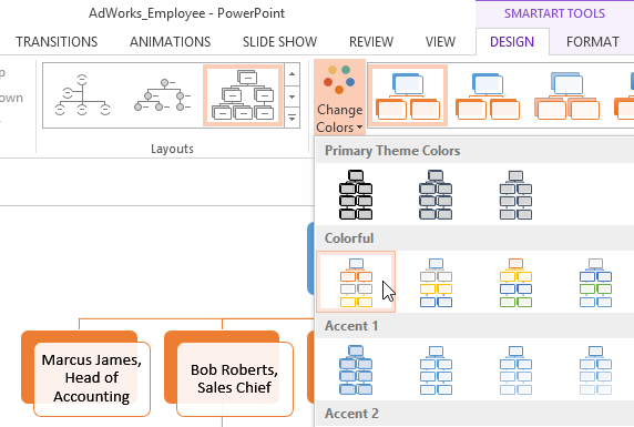 Screenshot of PowerPoint 2013