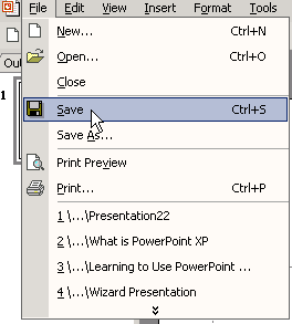 Click File, Choose Save