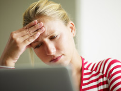 Picture of a woman with computer