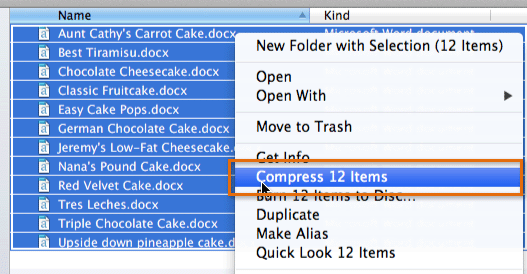 compressing items