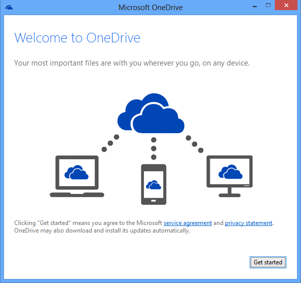 Screenshot of Microsoft OneDrive