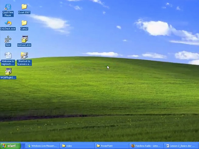 Windows XP desktop