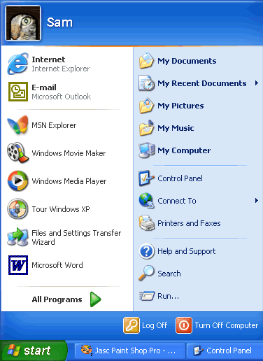 Start menu