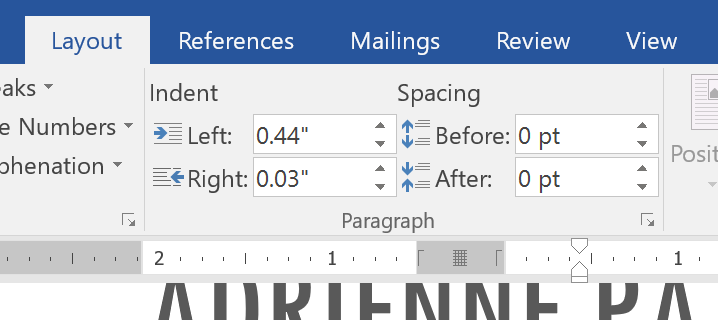 customizing indent amounts