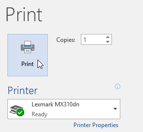 Clicking print