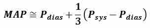 Approximation for Mean Arterial Pressure