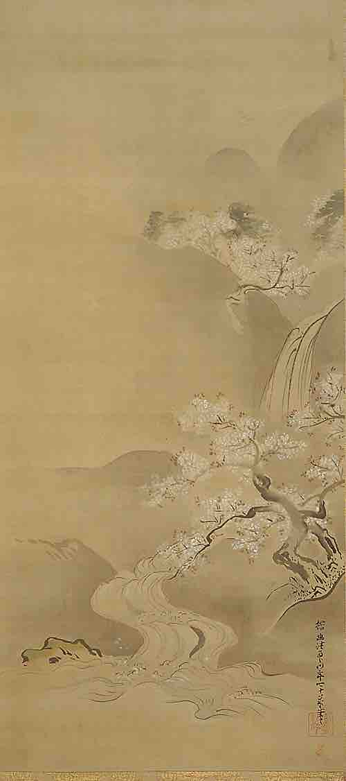 Kanō Tan'yu, Spring Landscape (1672)