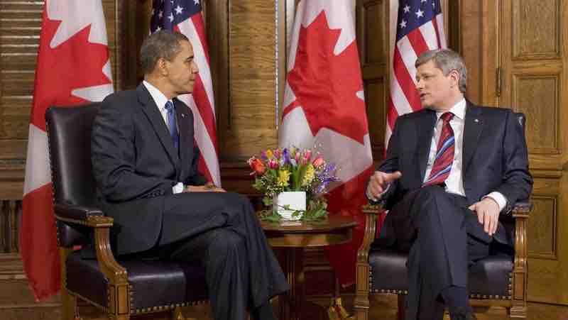 President Barack Obama meets Prime Minister Stephen Harper