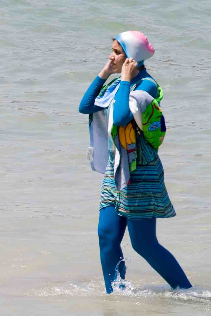Woman wearing "burqini" swimwear in Egypt