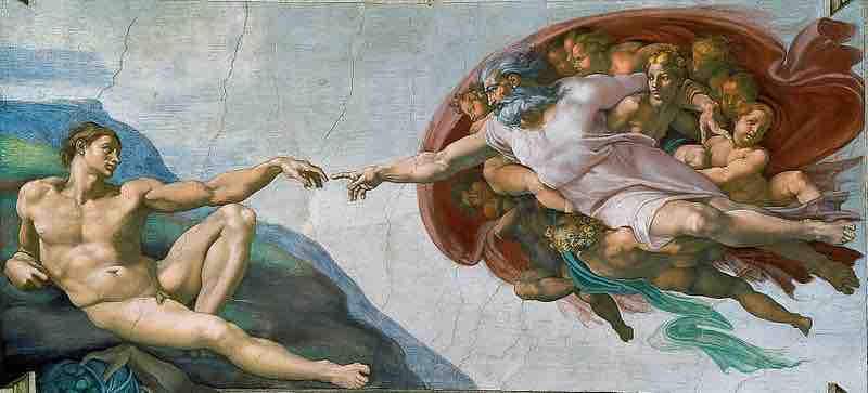 The Creation of Adam by Michelangelo, Sistine Chapel ceiling