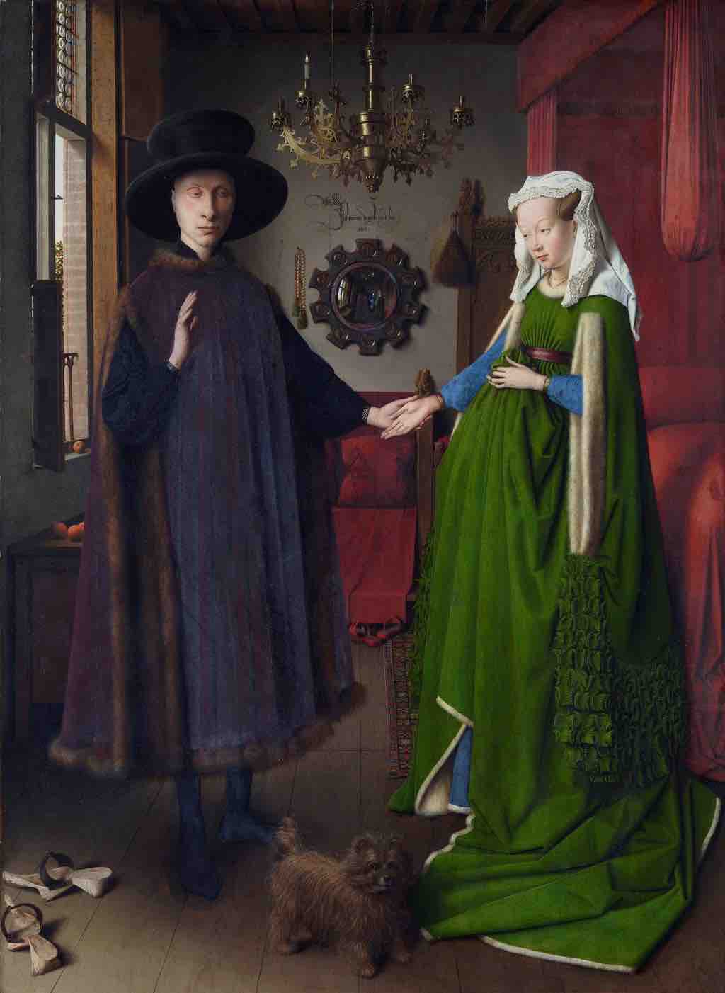 Jan van Eyck, <em>The Arnolfini Portrait, </em>1434