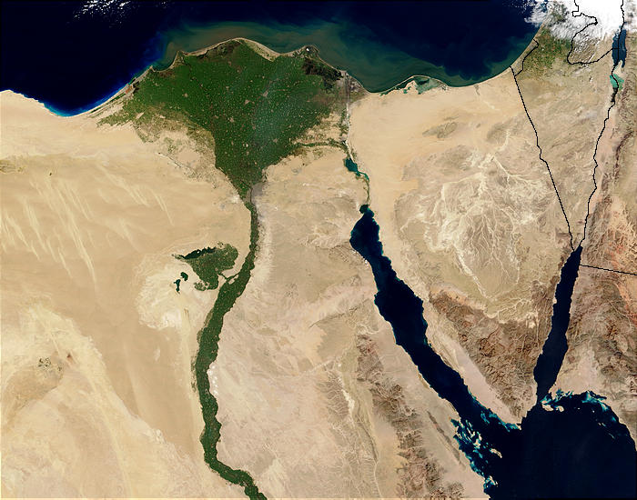 The Nile River and Delta