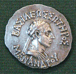 Coin depicting Menander I