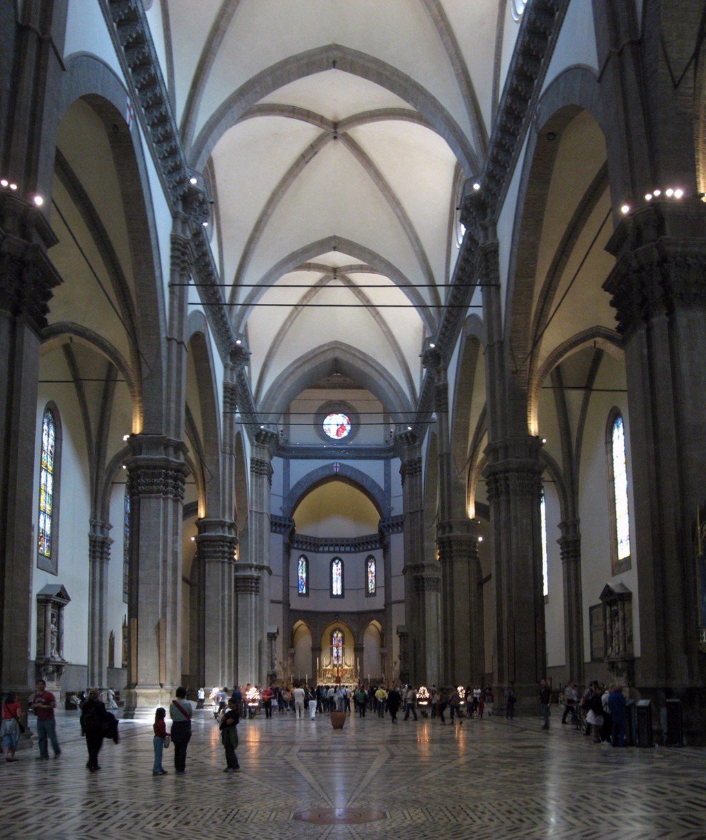 Florence Cathedral, Interior view, begun 1296