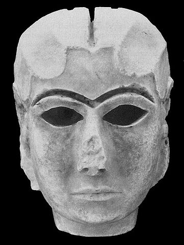 Uruk Head, also known as the Mask of Warka (c. 3000 BCE) 