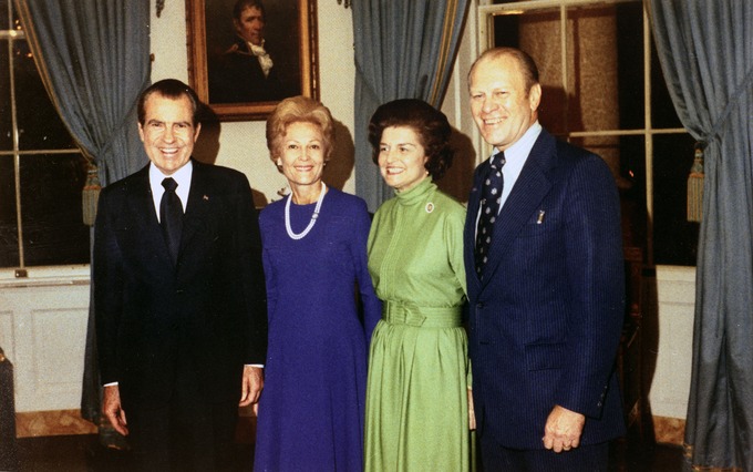 Mr. and Mrs. Ford with Mr. and Mrs. Nixon 1973