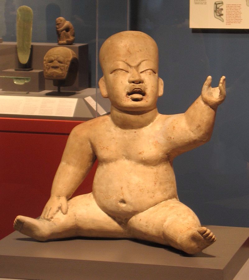 Olmec hollow baby figurine