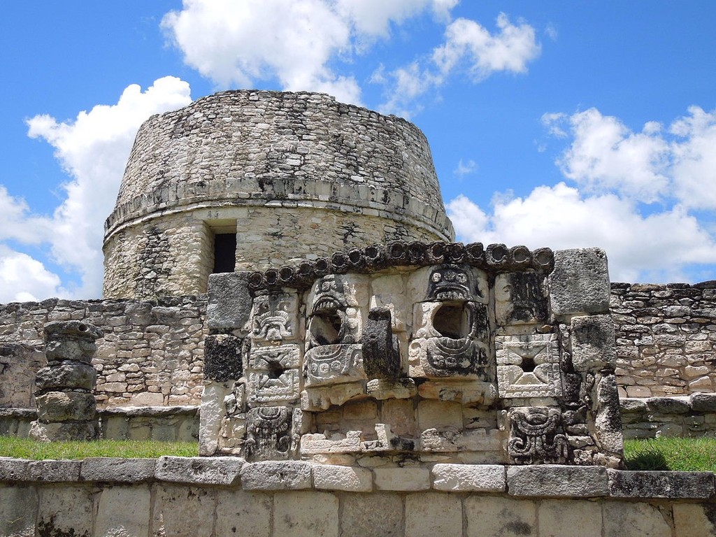 A religious building at Mayapan along the northern Yucatán Peninsula