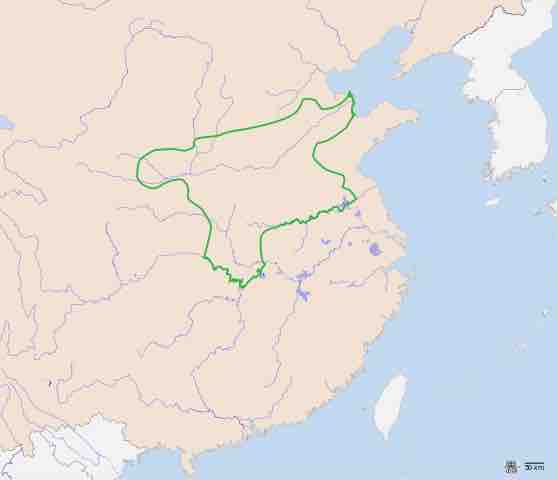 Map of Shang Dynasty